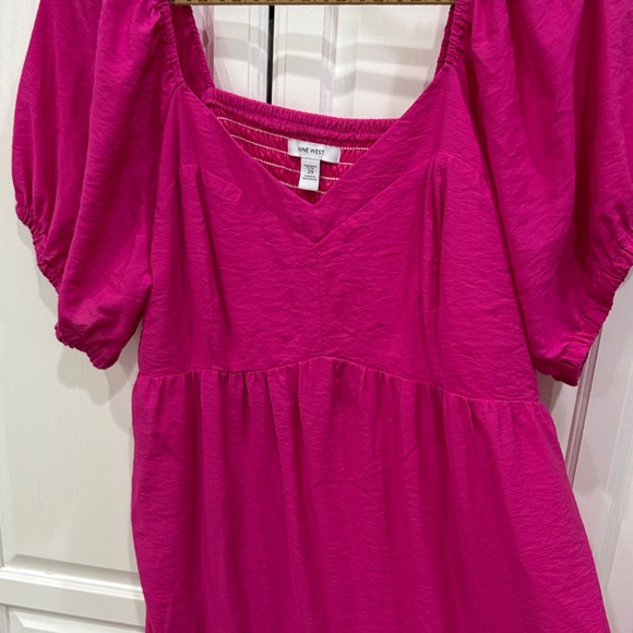 Nine West Pink Puff Sleeve Dress - Picture 5 of 5